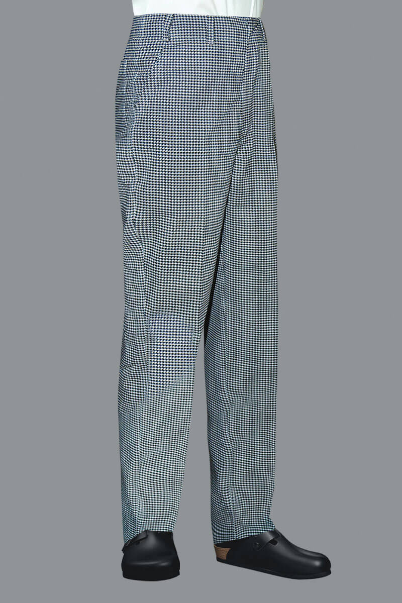 UA CHEF Men's Houndstooth White Chef Utility Pants, Printed Chef Pants