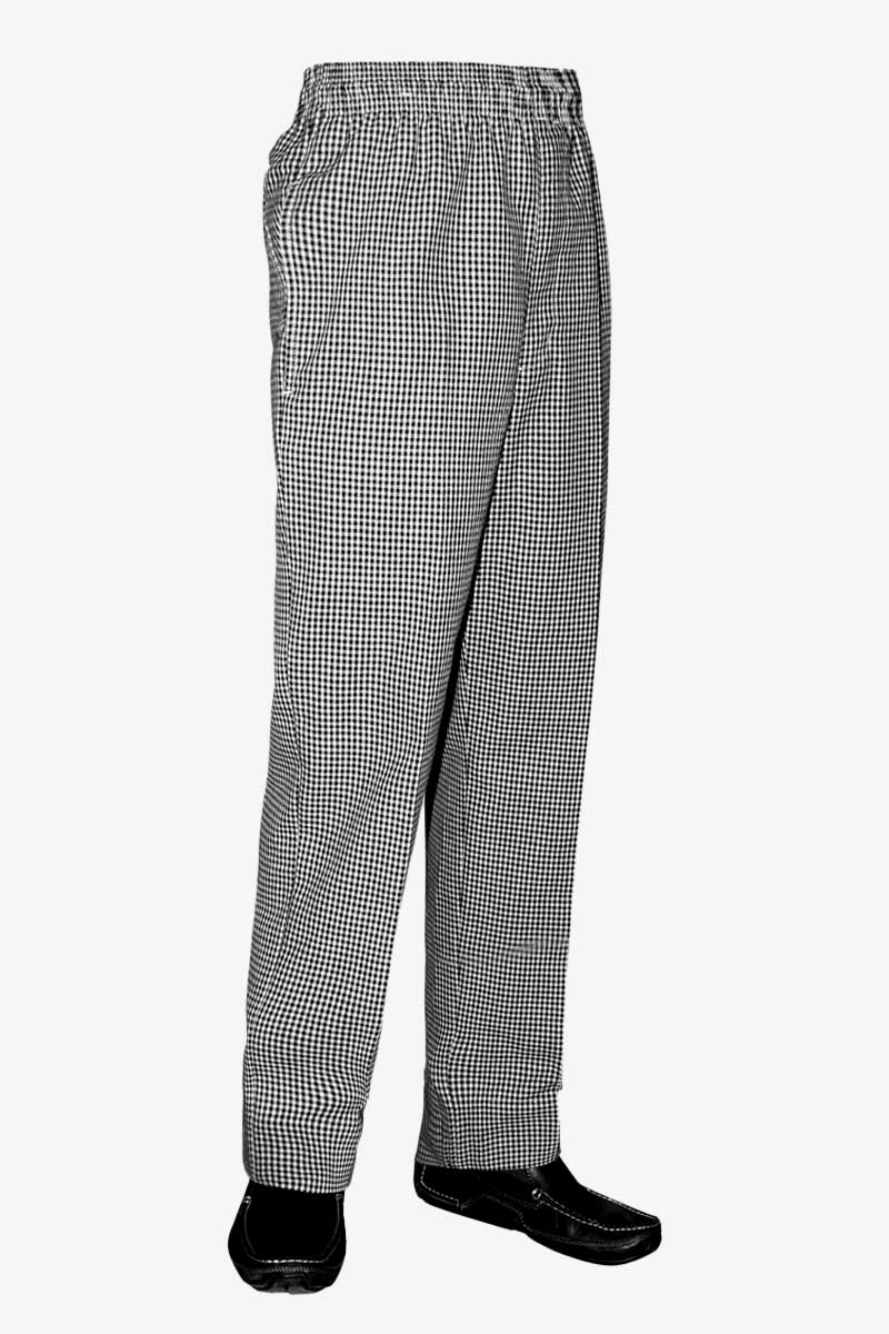 On the Line Value Men's Chef Houndstooth White Chef Pants, Chef Pants