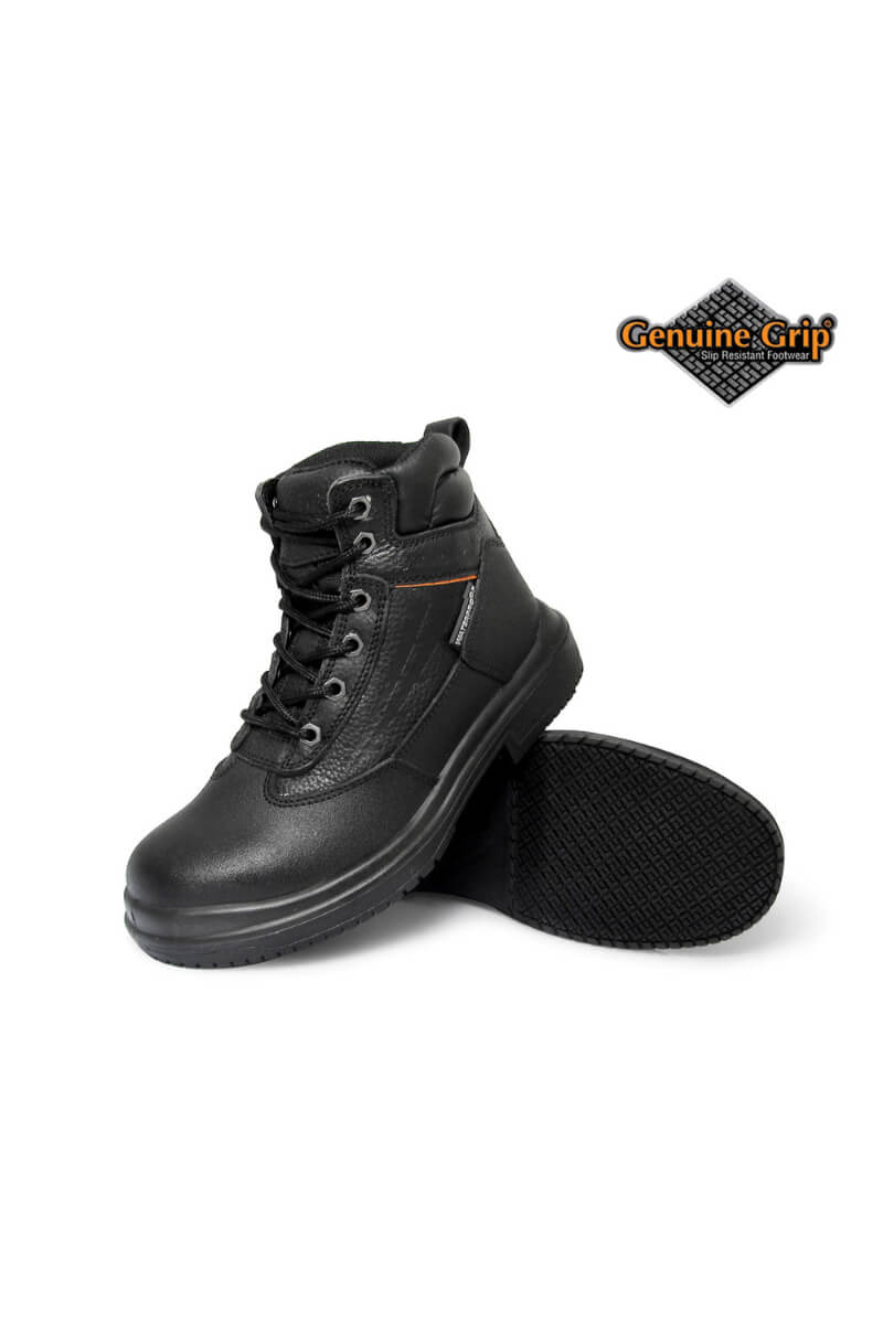 Waterproof steel outlet toe work shoes